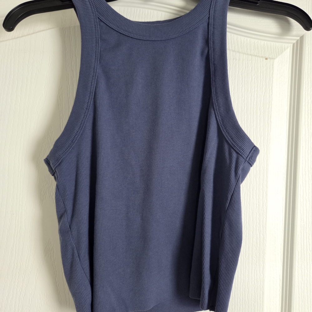 Junior's Ribbed Tank Top - Blue